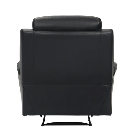 Hancock Black Leather Reclining Chair by Homelegance at Eve Furniture