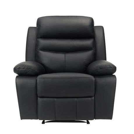 Hancock Black Leather Reclining Chair by Homelegance at Eve Furniture