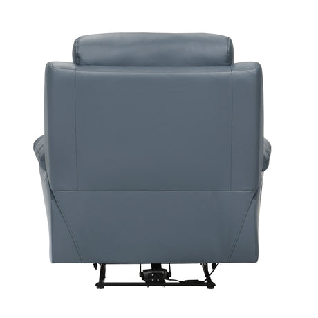 Hancock Blue Leather Power Reclining Chair by Homelegance at Eve Furniture