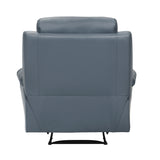 Hancock Blue Leather Reclining Chair by Homelegance at Eve Furniture