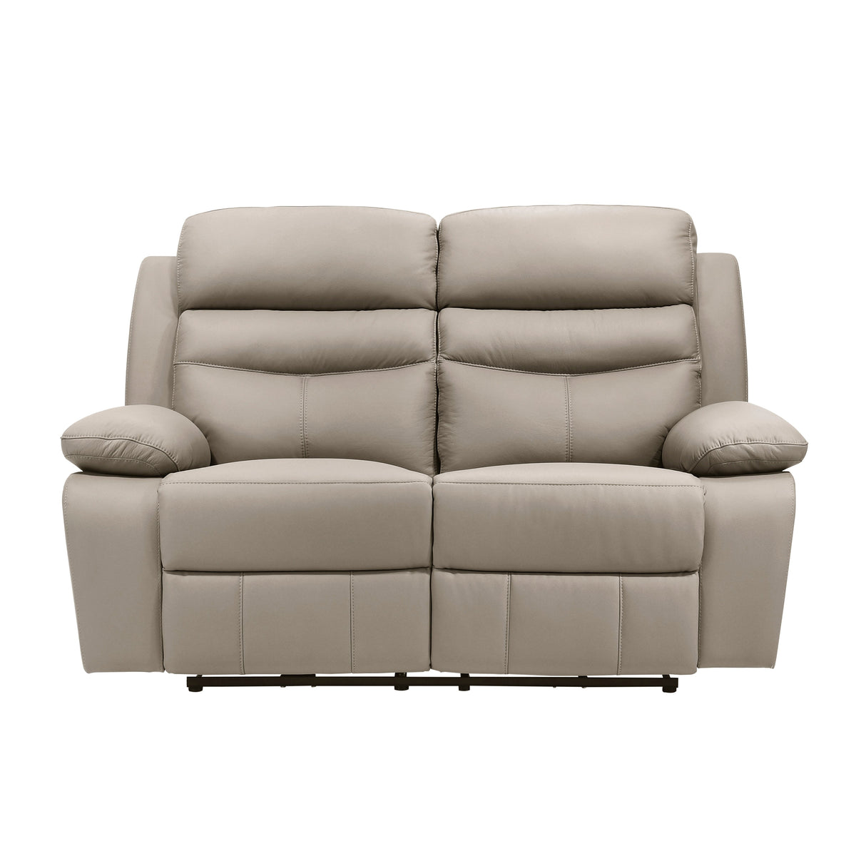 Hancock Latte Leather Power Double Reclining Loveseat by Homelegance at Eve Furniture