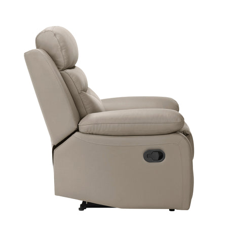 Hancock Latte Leather Reclining Chair by Homelegance at Eve Furniture