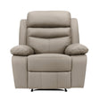 Hancock Latte Leather Reclining Chair by Homelegance at Eve Furniture