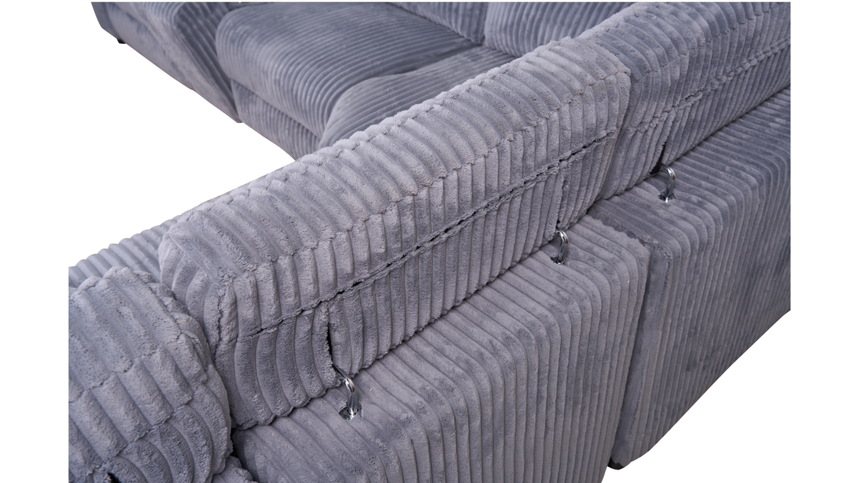 Yash Grey 6-Piece Power Reclining Sectional
