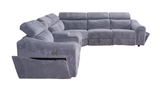 Yash Grey 6-Piece Power Reclining Sectional