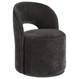 Harjo Charcoal Gray Velvet Swivel Accent Chair by Coaster at Eve Furniture
