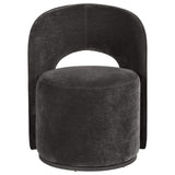 Harjo Charcoal Gray Velvet Swivel Accent Chair by Coaster at Eve Furniture