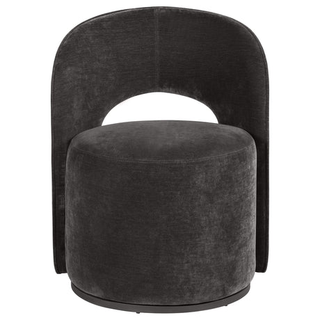 Harjo Charcoal Gray Velvet Swivel Accent Chair by Coaster at Eve Furniture