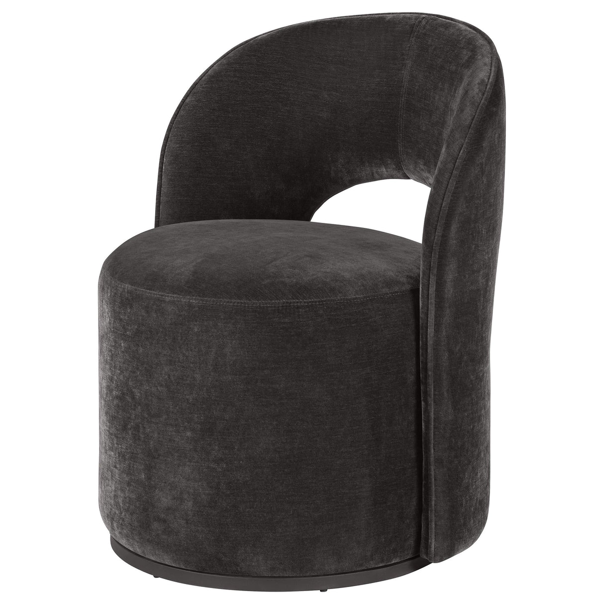 Harjo Charcoal Gray Velvet Swivel Accent Chair by Coaster at Eve Furniture