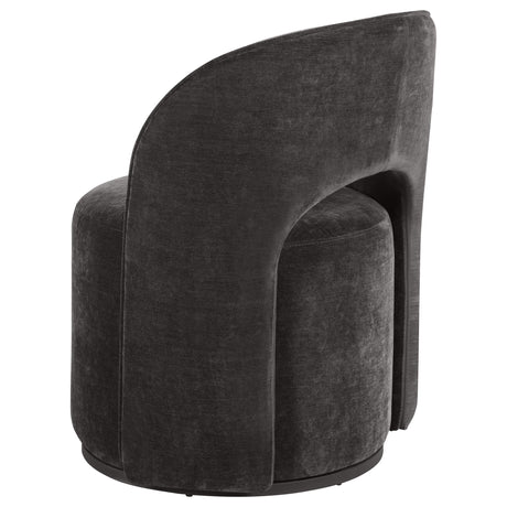 Harjo Charcoal Gray Velvet Swivel Accent Chair by Coaster at Eve Furniture