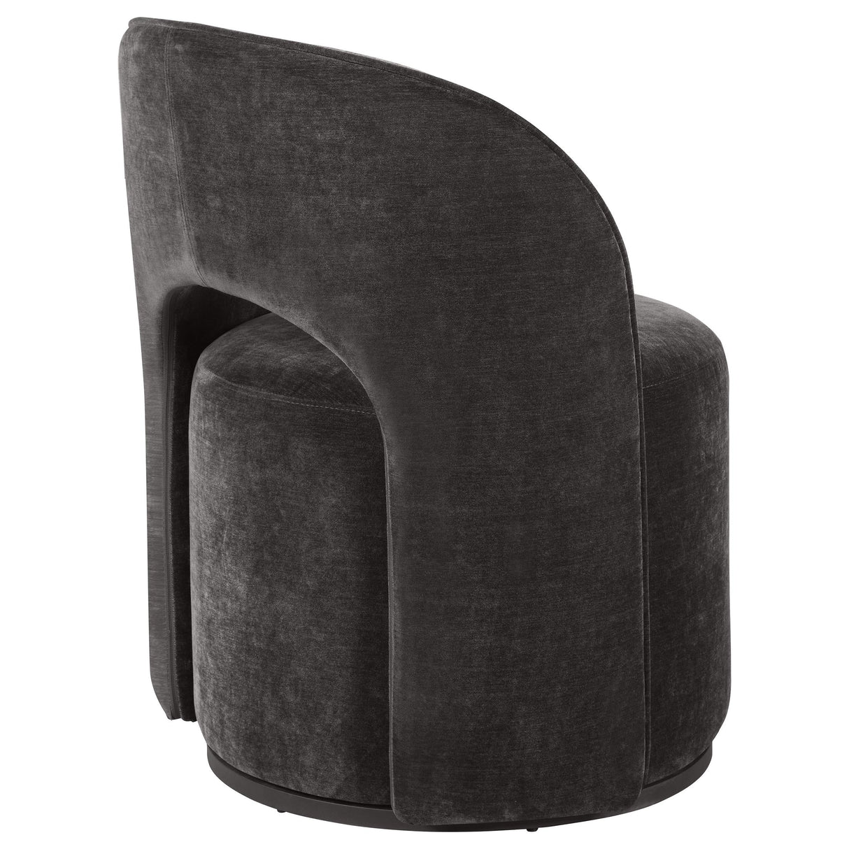 Harjo Charcoal Gray Velvet Swivel Accent Chair by Coaster at Eve Furniture