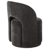 Harjo Charcoal Gray Velvet Swivel Accent Chair by Coaster at Eve Furniture