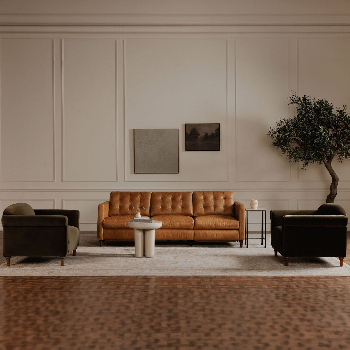 Harmony Dark Green Accent Chair by Moe's Home at Eve Furniture