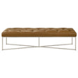 Harper Tan Leather Bench by Ashcroft Imports at Eve Furniture