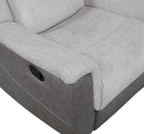 Harriette Gray Double Reclining Loveseat with Center Console by Homelegance at Eve Furniture