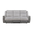 Harriette Gray Double Reclining Sofa by Homelegance at Eve Furniture