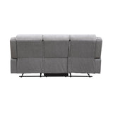 Harriette Gray Double Reclining Sofa by Homelegance at Eve Furniture