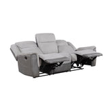 Harriette Gray Double Reclining Sofa by Homelegance at Eve Furniture