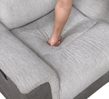 Harriette Gray Double Reclining Sofa by Homelegance at Eve Furniture