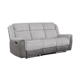 Harriette Gray Double Reclining Sofa by Homelegance at Eve Furniture