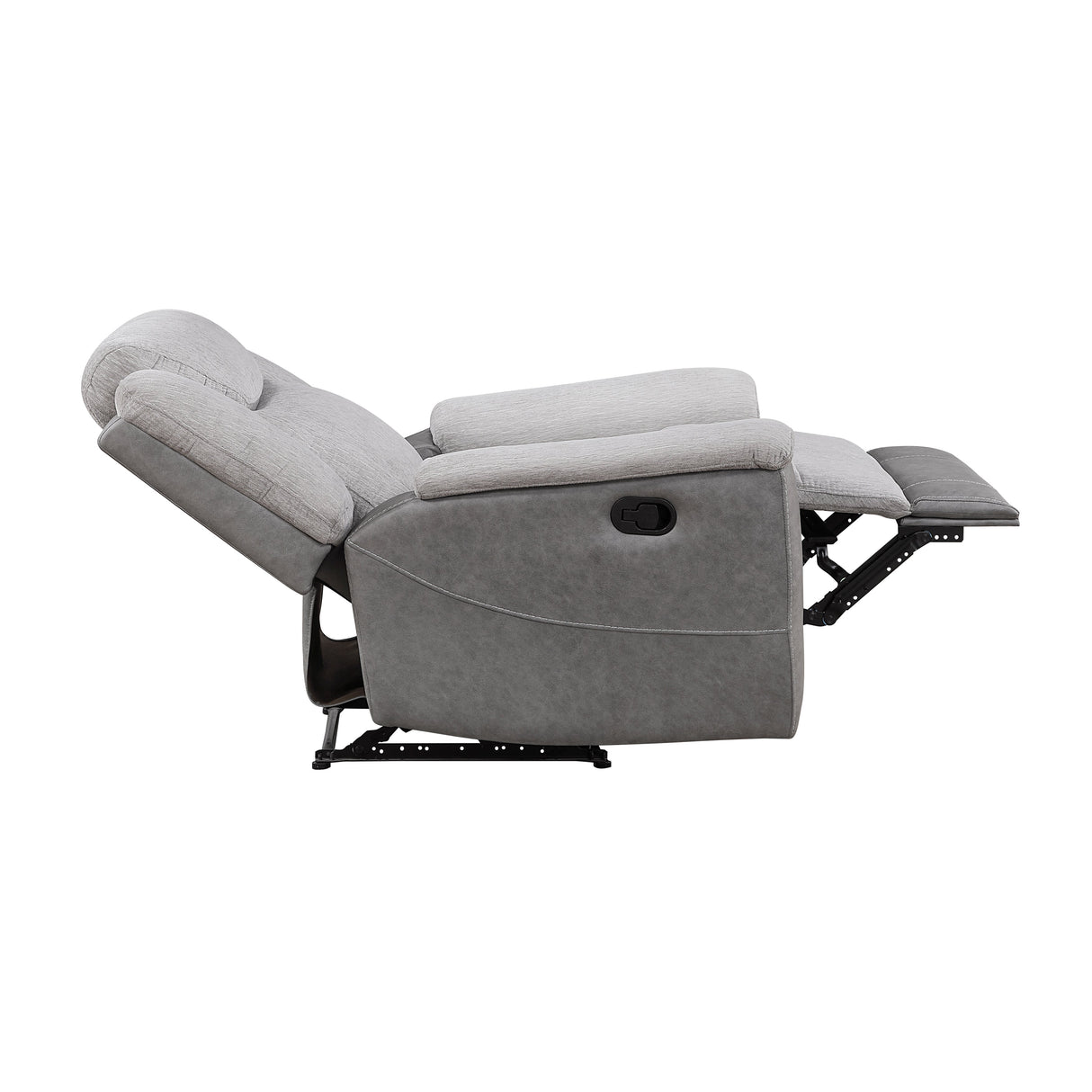 Harriette Gray Reclining Chair by Homelegance at Eve Furniture