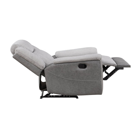 Harriette Gray Reclining Chair by Homelegance at Eve Furniture