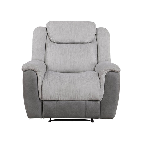 Harriette Gray Reclining Chair by Homelegance at Eve Furniture