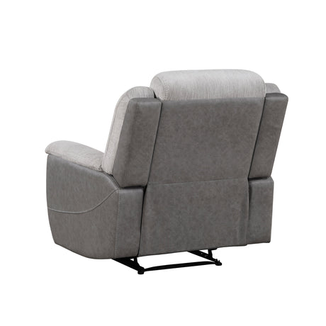 Harriette Gray Reclining Chair by Homelegance at Eve Furniture