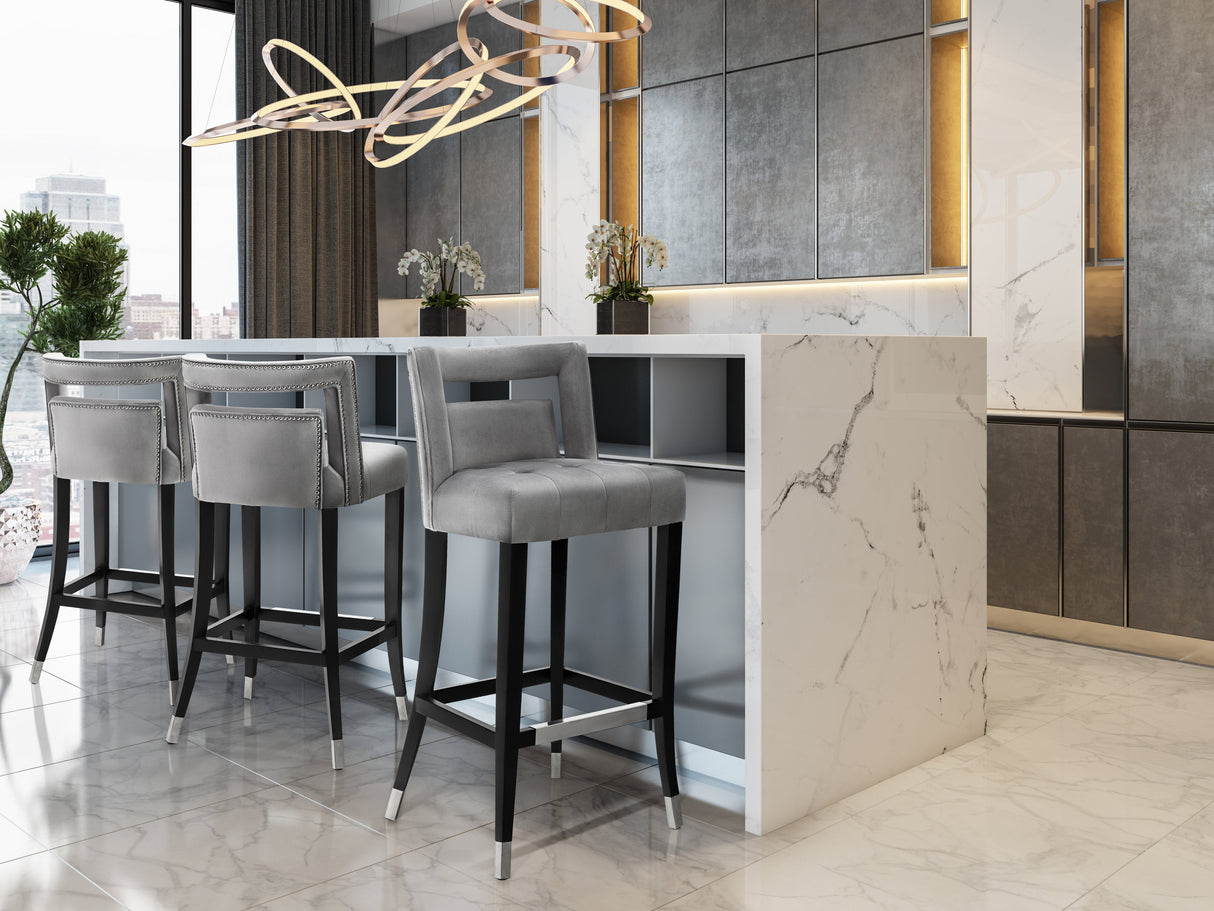 Hart Velvet Stool by TOV Furniture at Eve Furniture