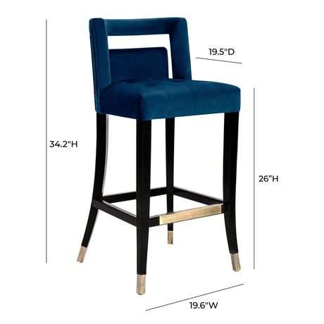 Hart Velvet Stool by TOV Furniture at Eve Furniture