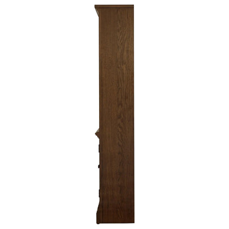 Hartshill Burnished Oak Bookcase with Cabinet by Coaster at Eve Furniture