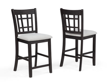 Hartwell Charcoal Counter Height Chair, Set of 2 by Crown Mark at Eve Furniture