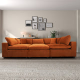 Hayward Burnt Orange Velvet Modular Sectional Sofa by Ashcroft Imports at Eve Furniture
