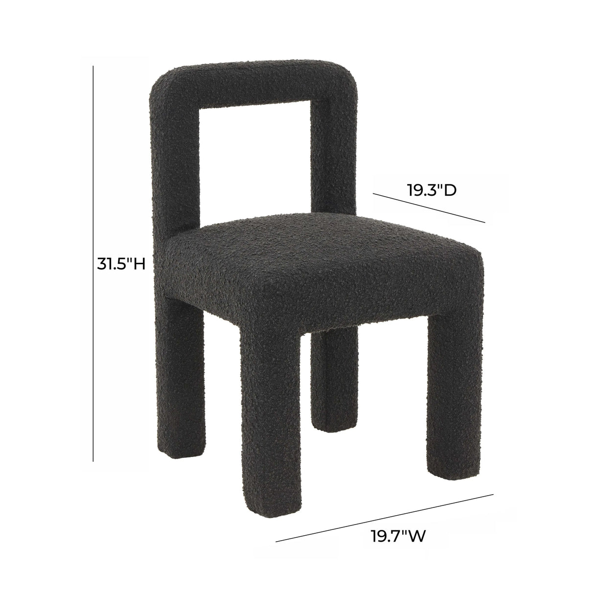 Hazel Boucle Dining Chair by TOV Furniture at Eve Furniture