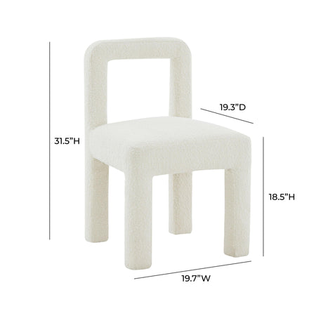 Hazel Boucle Dining Chair by TOV Furniture at Eve Furniture