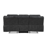 Hazen Black Double Reclining Sofa by Homelegance at Eve Furniture