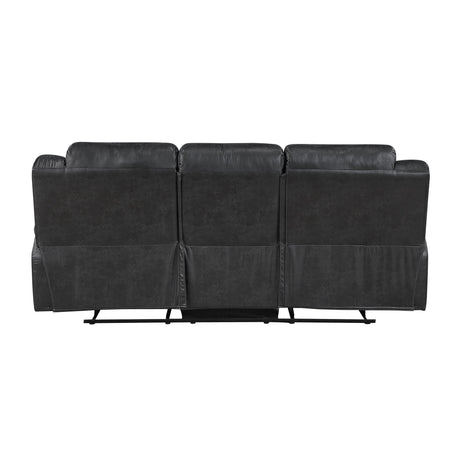 Hazen Black Double Reclining Sofa by Homelegance at Eve Furniture