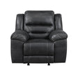 Hazen Black Rocker Reclining Chair by Homelegance at Eve Furniture