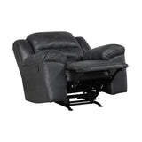 Hazen Black Rocker Reclining Chair by Homelegance at Eve Furniture