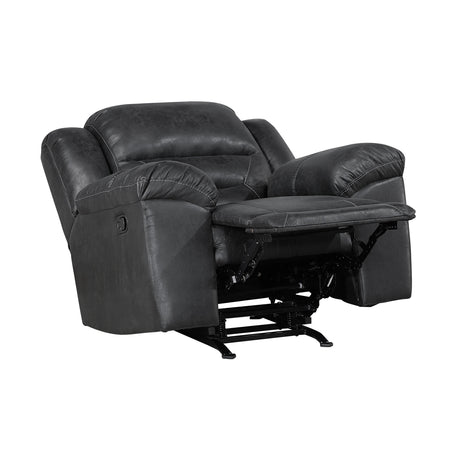 Hazen Black Rocker Reclining Chair by Homelegance at Eve Furniture