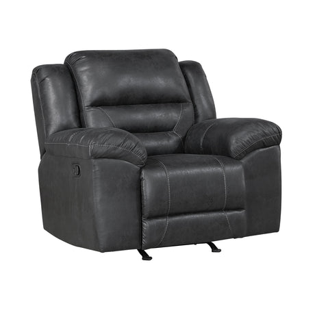 Hazen Black Rocker Reclining Chair by Homelegance at Eve Furniture