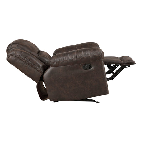Hazen Dark Brown Rocker Reclining Chair by Homelegance at Eve Furniture