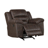 Hazen Dark Brown Rocker Reclining Chair by Homelegance at Eve Furniture