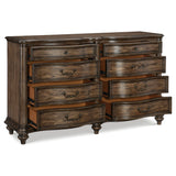 Heath Court Brown Oak Panel Bedroom Set by Homelegance at Eve Furniture