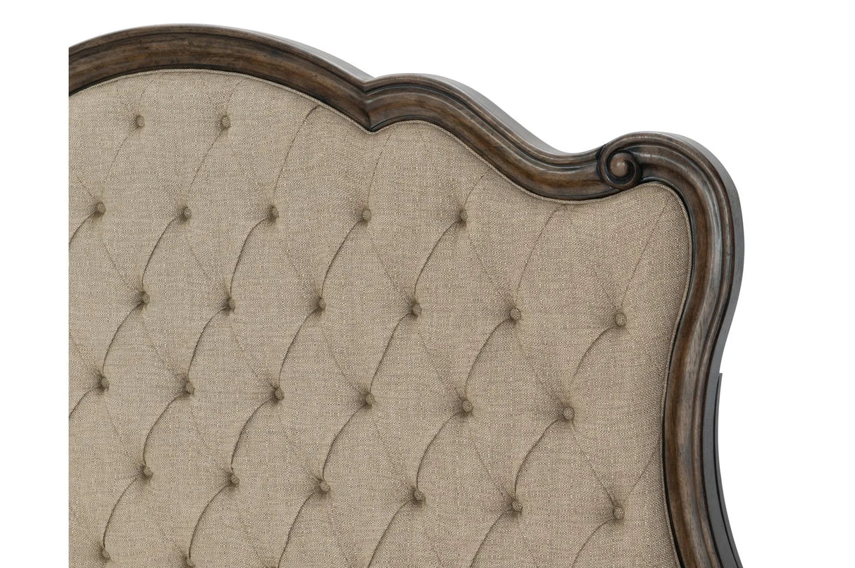 Heath Court Brown Oak Queen Panel Bed by Homelegance at Eve Furniture