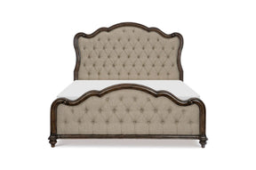 Heath Court Brown Oak Queen Panel Bed by Homelegance at Eve Furniture
