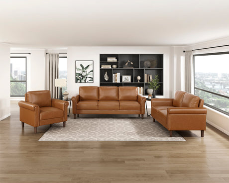 Hector Brown Loveseat by Homelegance at Eve Furniture