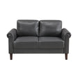 Hector Dark Gray Loveseat by Homelegance at Eve Furniture