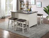 Heidelberg Off-White/Dark Gray Counter Ht. Table by Furniture of America at Eve Furniture