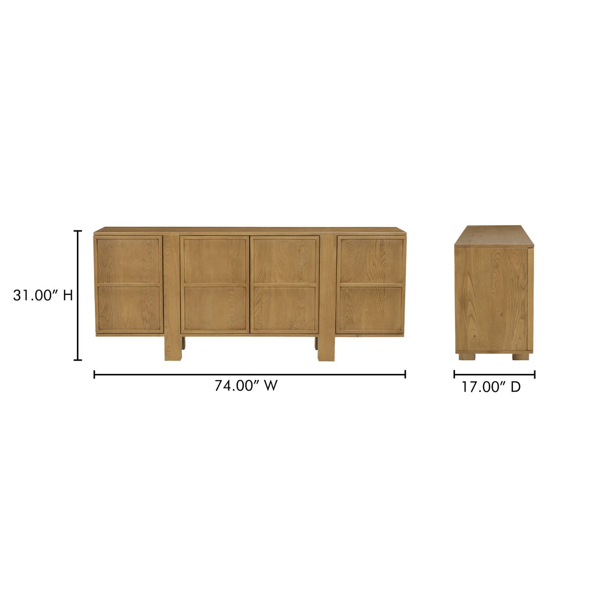 Henley Brown Sideboard by Moe's Home at Eve Furniture